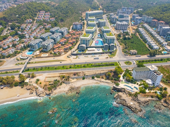 Luksuriøs 1+1 leilighet med havutsikt i Kargicak, Alanya