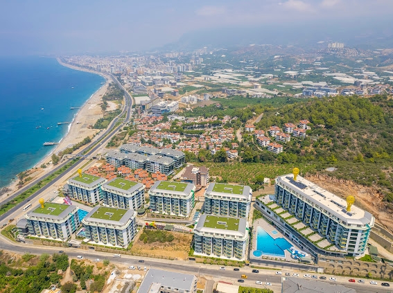 Luksuriøs 1+1 leilighet med havutsikt i Kargicak, Alanya
