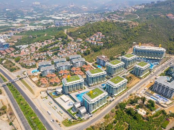 Luksuriøs 1+1 leilighet med havutsikt i Kargicak, Alanya