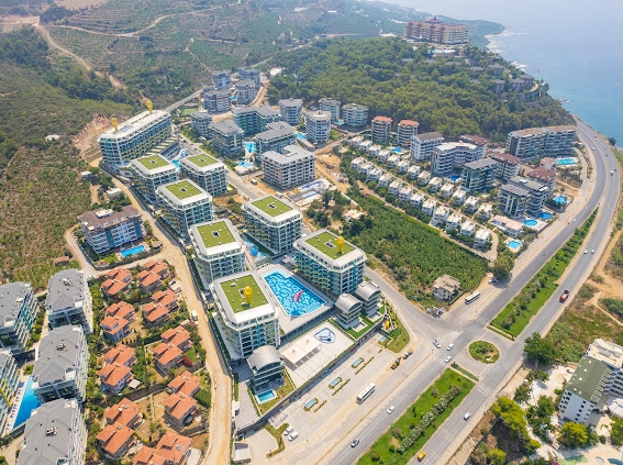 Luksuriøs 1+1 leilighet med havutsikt i Kargicak, Alanya