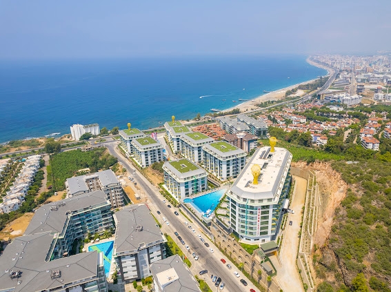 Luksuriøs 1+1 leilighet med havutsikt i Kargicak, Alanya
