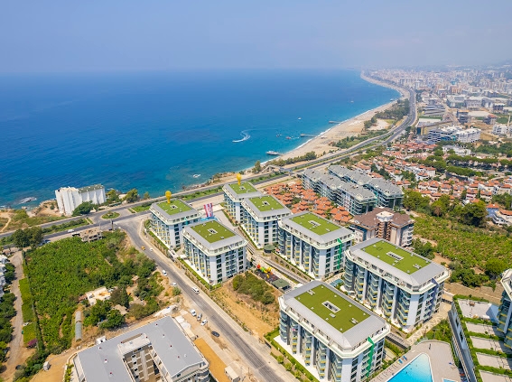 Luksuriøs 1+1 leilighet med havutsikt i Kargicak, Alanya