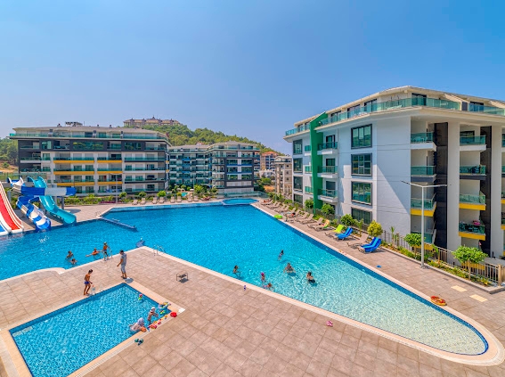 Luksuriøs 1+1 leilighet med havutsikt i Kargicak, Alanya