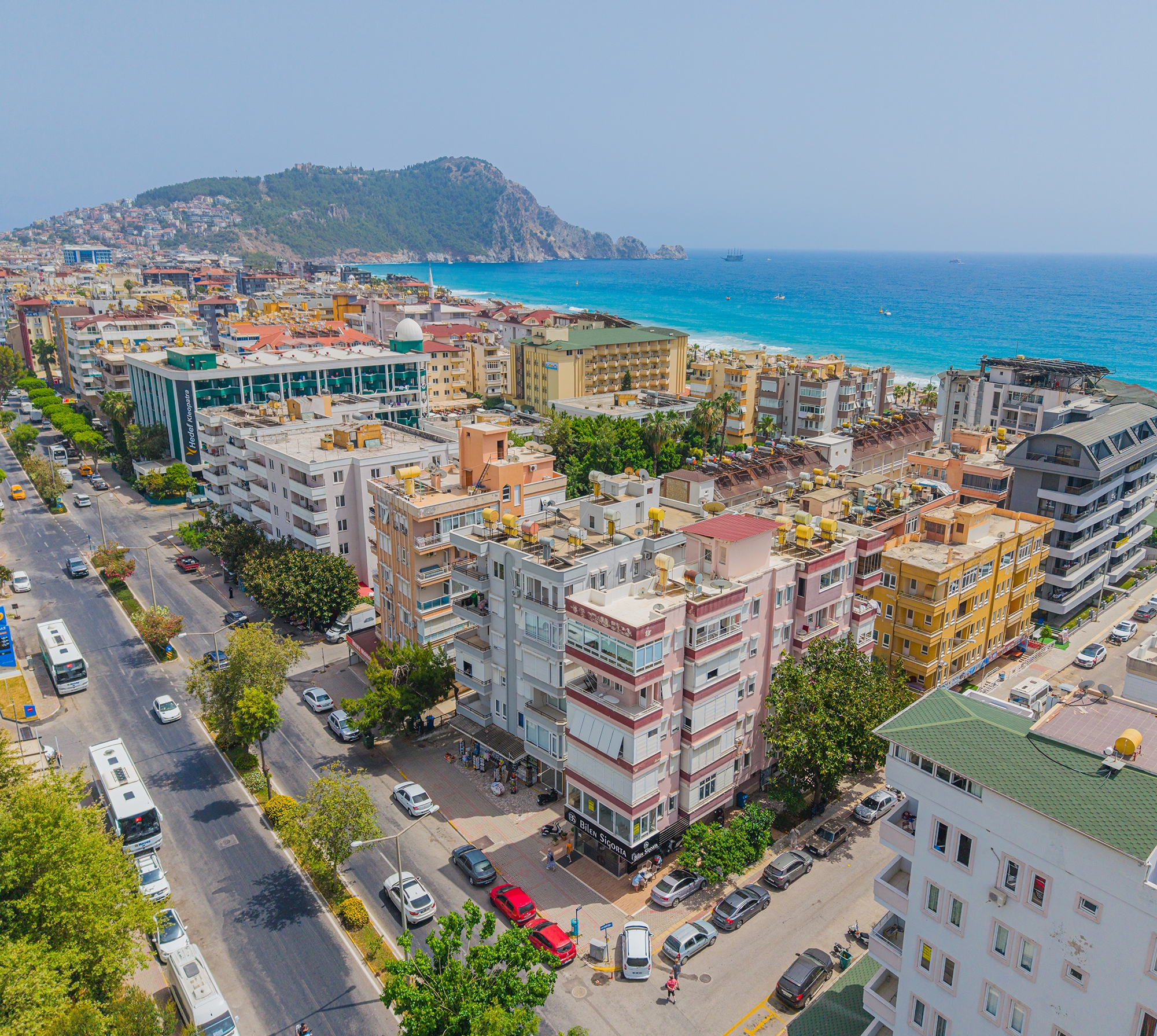 1+1 Wohnung mit Bergblick im Stadtzentrum von Alanya