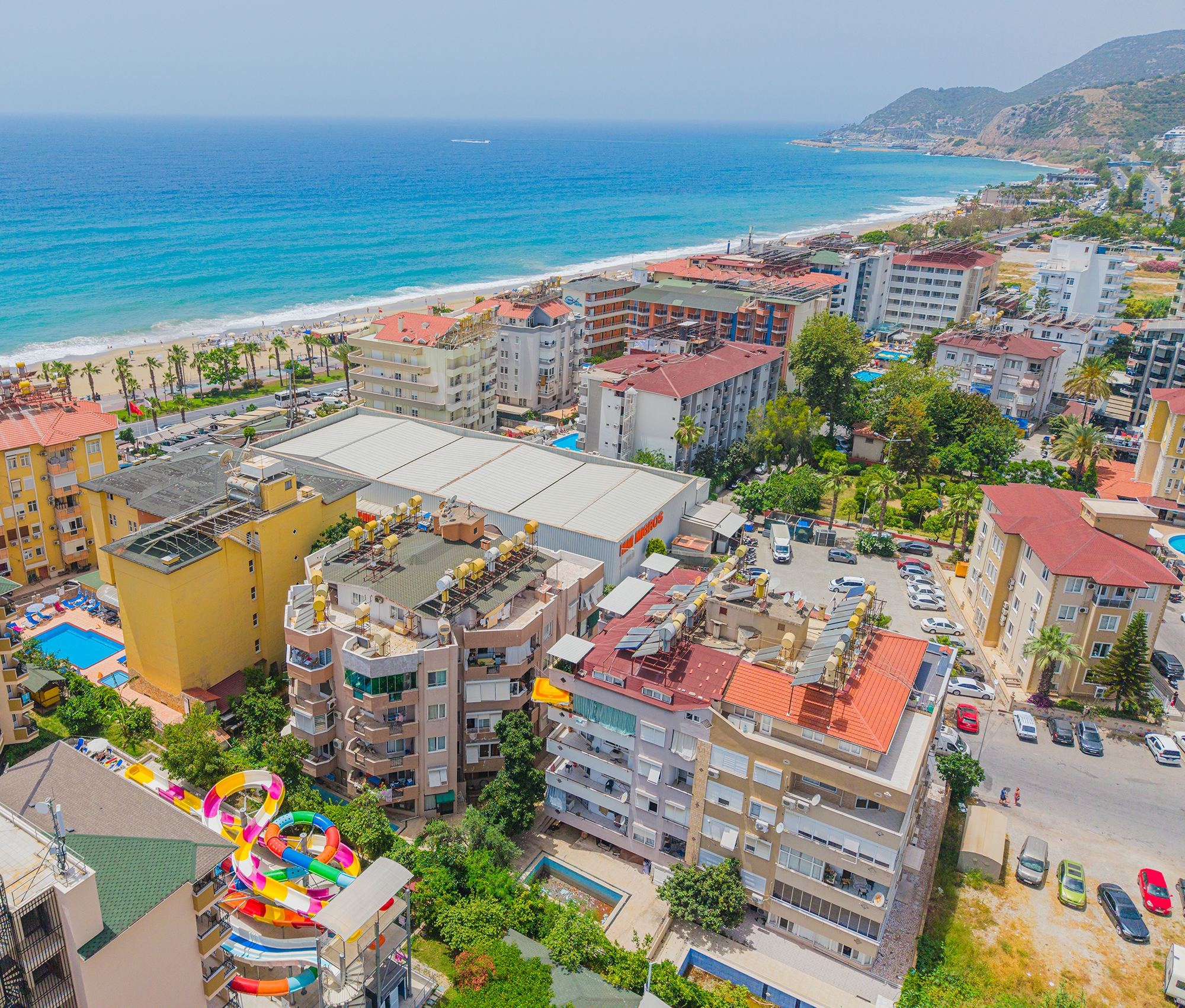 1+1 Wohnung mit Bergblick im Stadtzentrum von Alanya