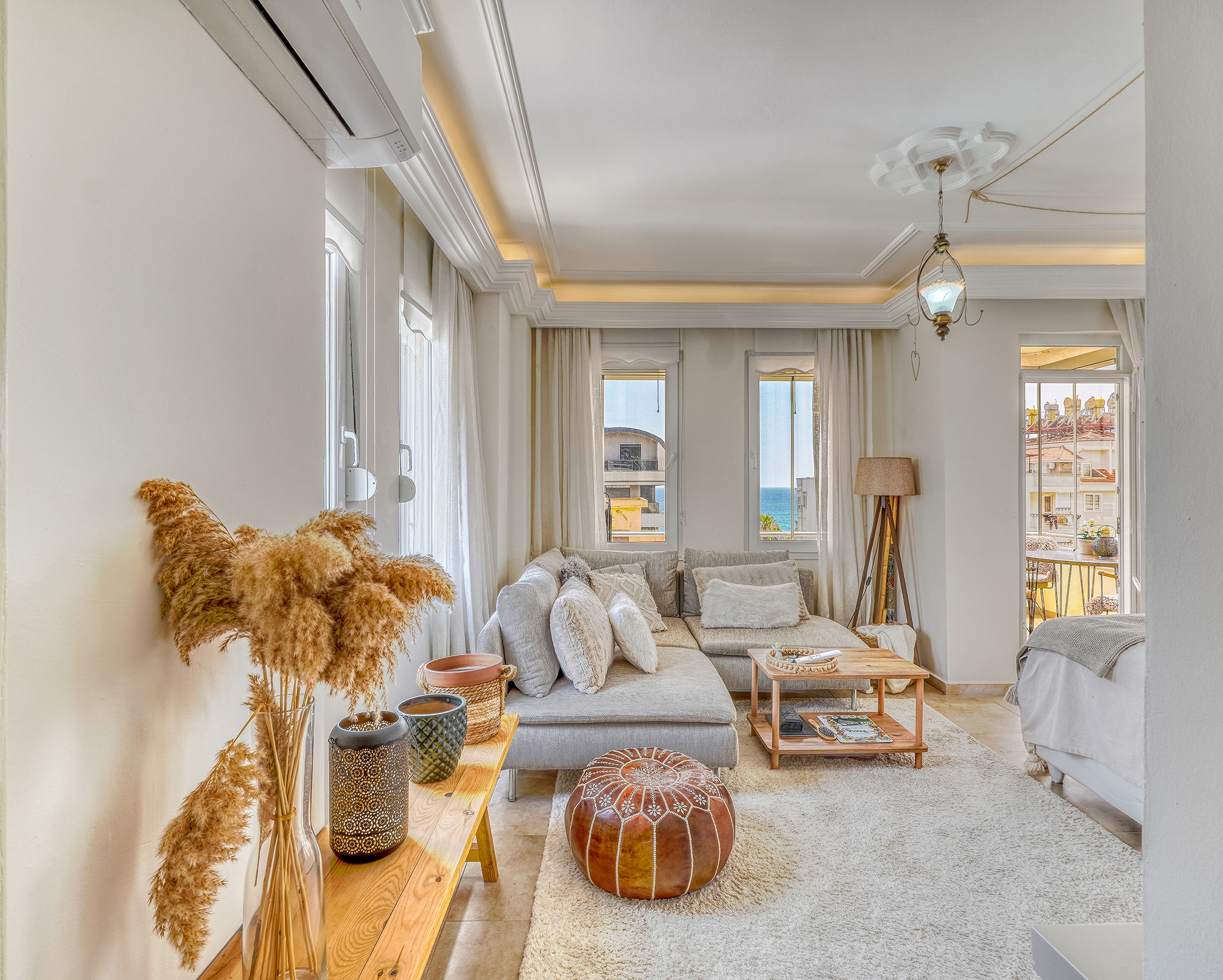 1+1 Wohnung mit Bergblick im Stadtzentrum von Alanya