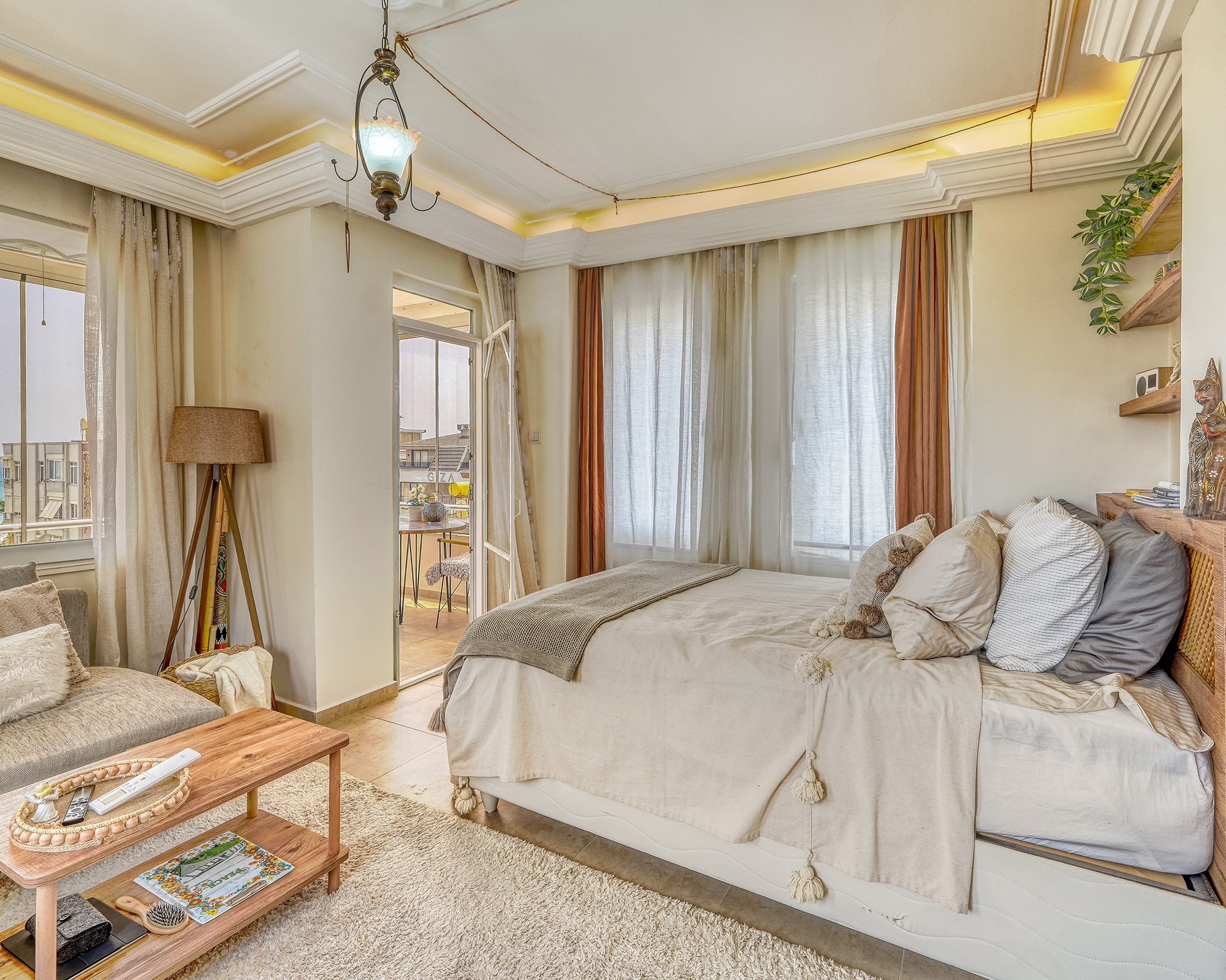 1+1 Wohnung mit Bergblick im Stadtzentrum von Alanya