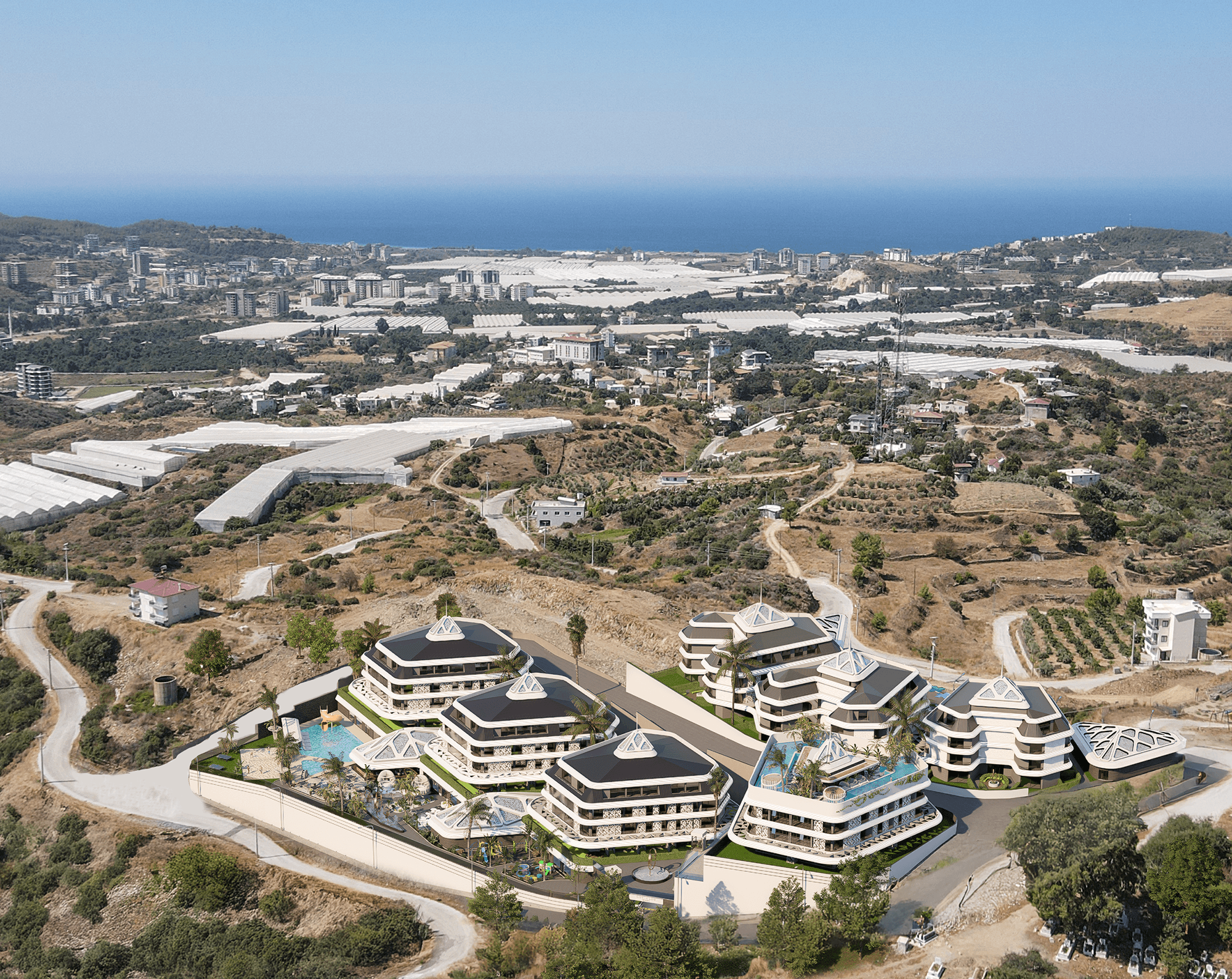 Luksuriøs 4+1 Penthouse med Hav- og Bjergudsigt i Alanya