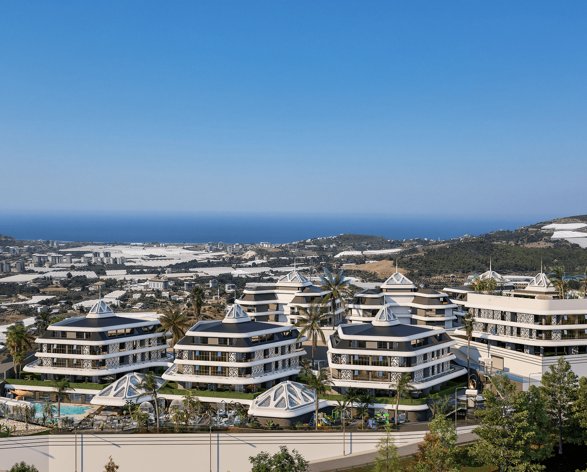 Luksuriøs 4+1 Penthouse med Hav- og Bjergudsigt i Alanya
