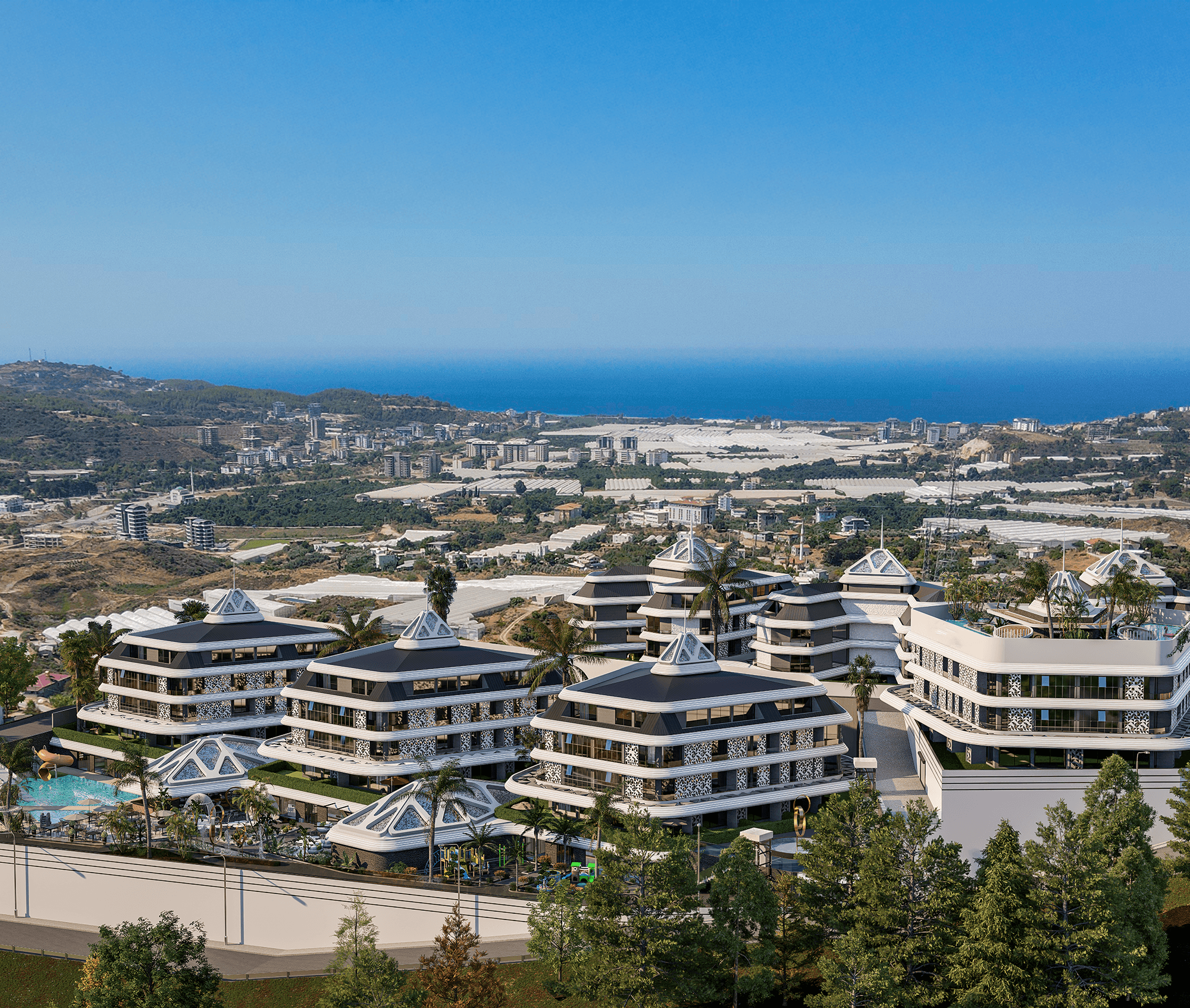 Luksuriøs 4+1 Penthouse med Hav- og Bjergudsigt i Alanya