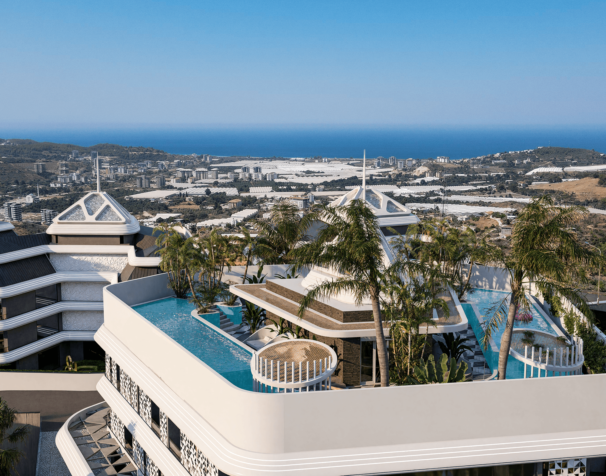 Luksuriøs 4+1 Penthouse med Hav- og Bjergudsigt i Alanya