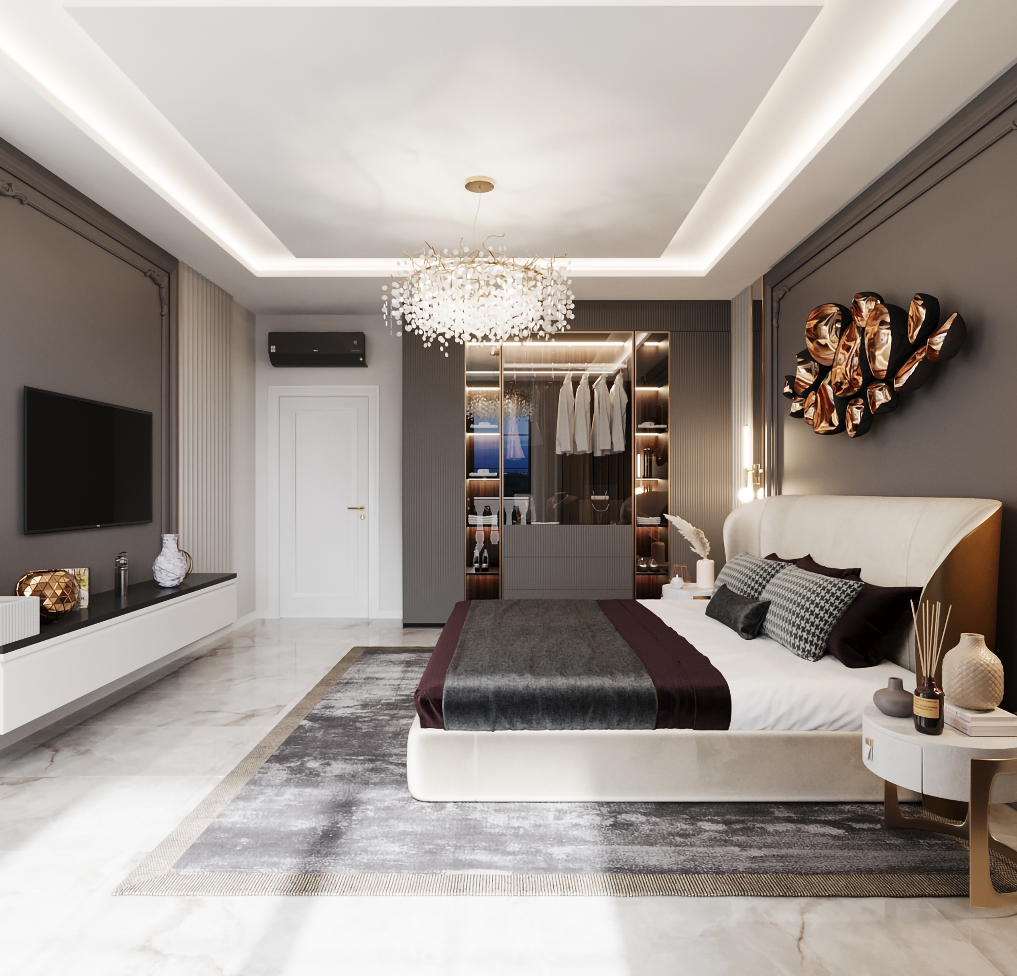 Luksuriøs 4+1 Penthouse med Hav- og Bjergudsigt i Alanya