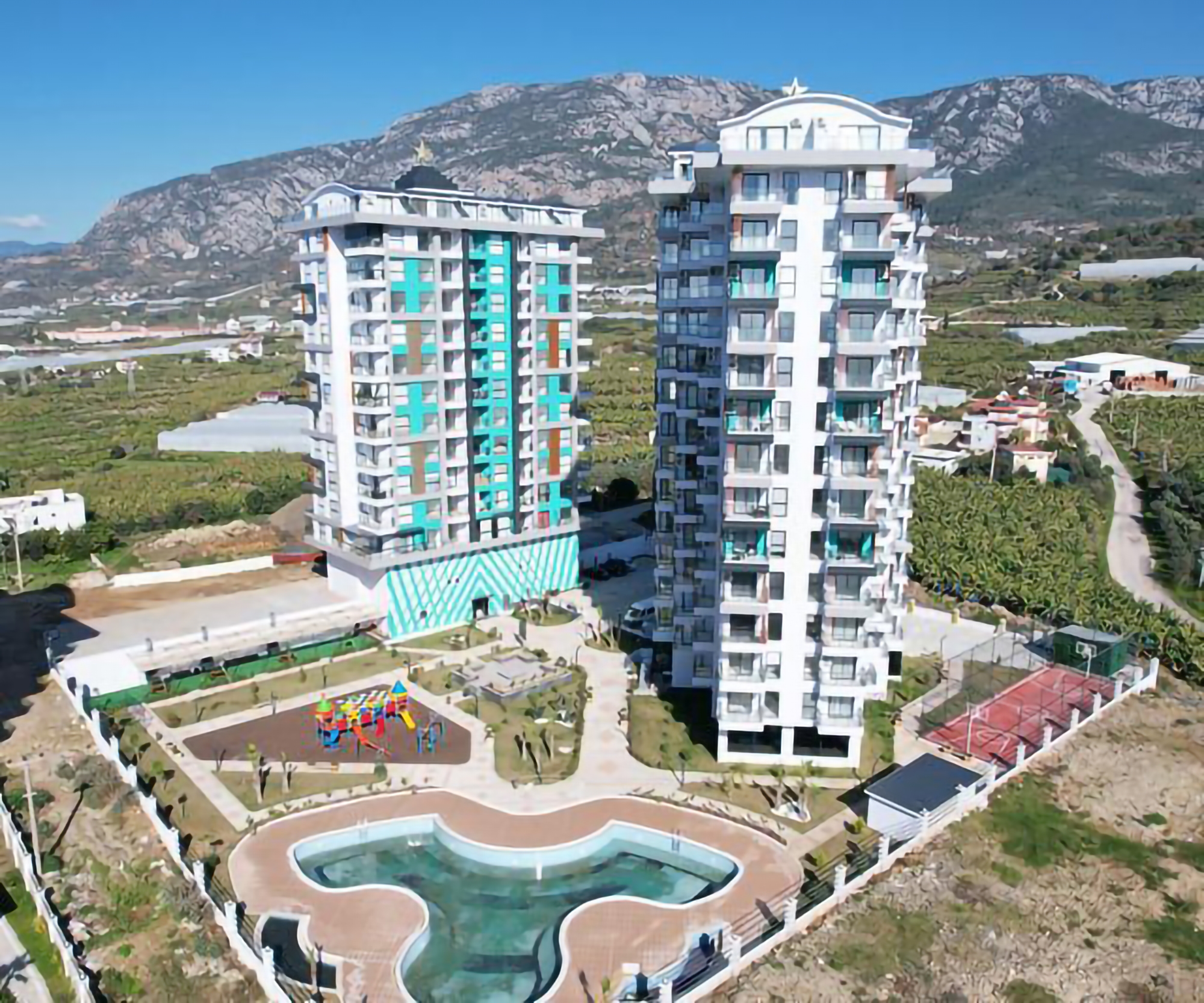 Luksuriøs 1+1 Leilighet med Sjø- og Fjellutsikt i Alanya