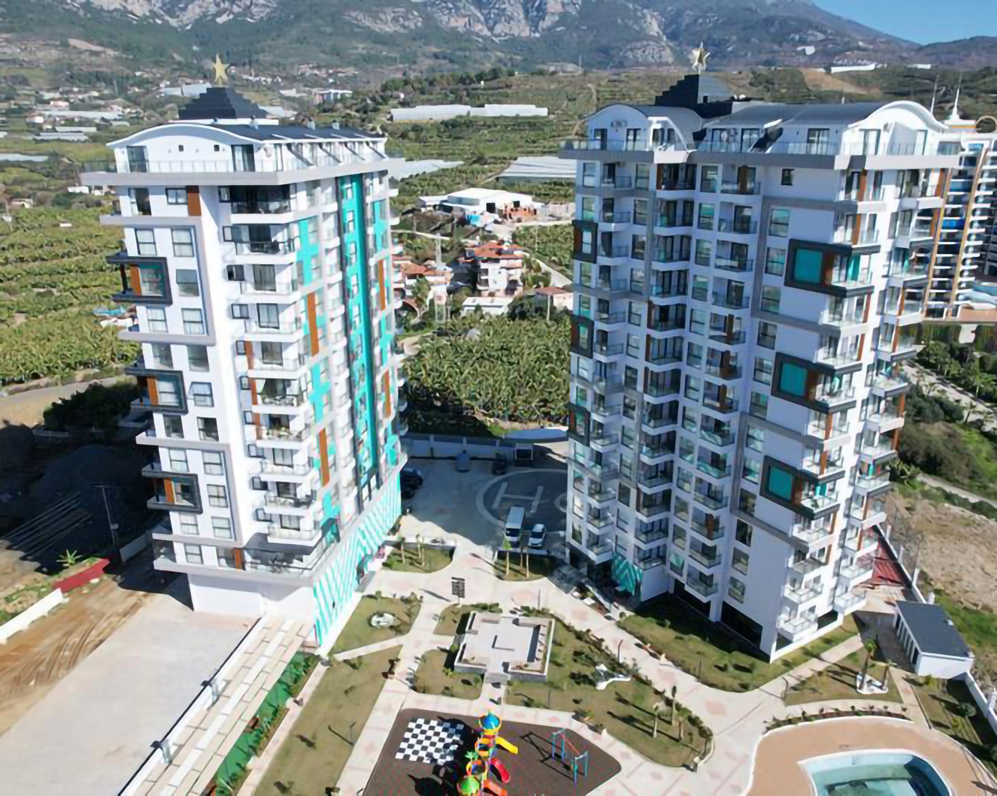 Luksuriøs 1+1 Leilighet med Sjø- og Fjellutsikt i Alanya