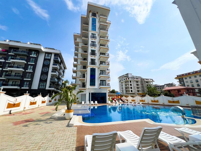 Luksuriøs 1+1 leilighet med fjellutsikt, Alanya