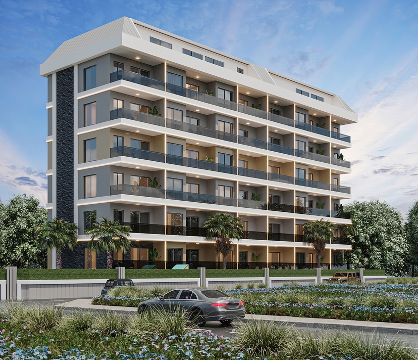 Luxury 1+1 Apartment with Mountain View in Mahmutlar, Alanya