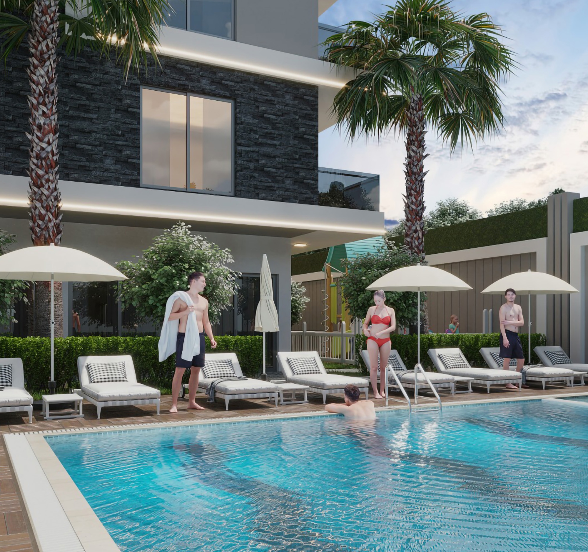 Luxury 1+1 Apartment with Mountain View in Mahmutlar, Alanya