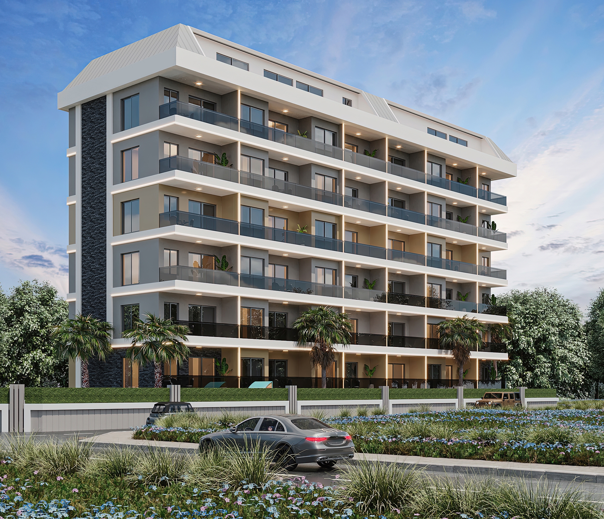 Luxury 2+1 Apartment with Mountain Views in Mahmutlar, Alanya