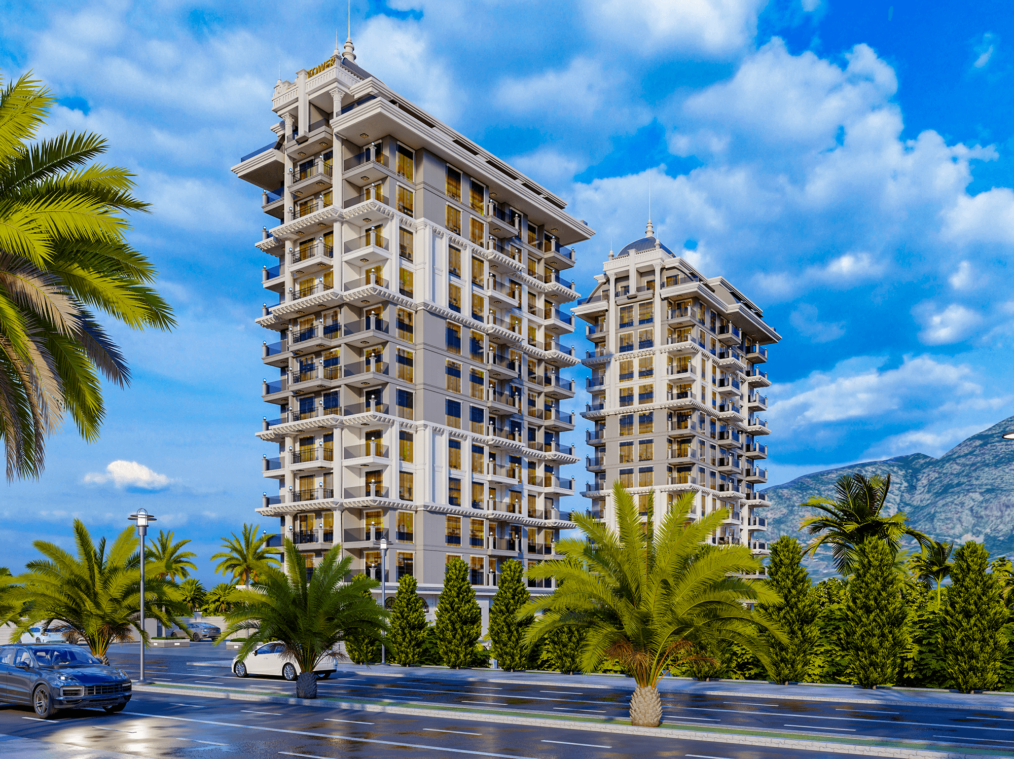 Luxuriöse 1+1 Gartenwohnung mit Meerblick, Alanya