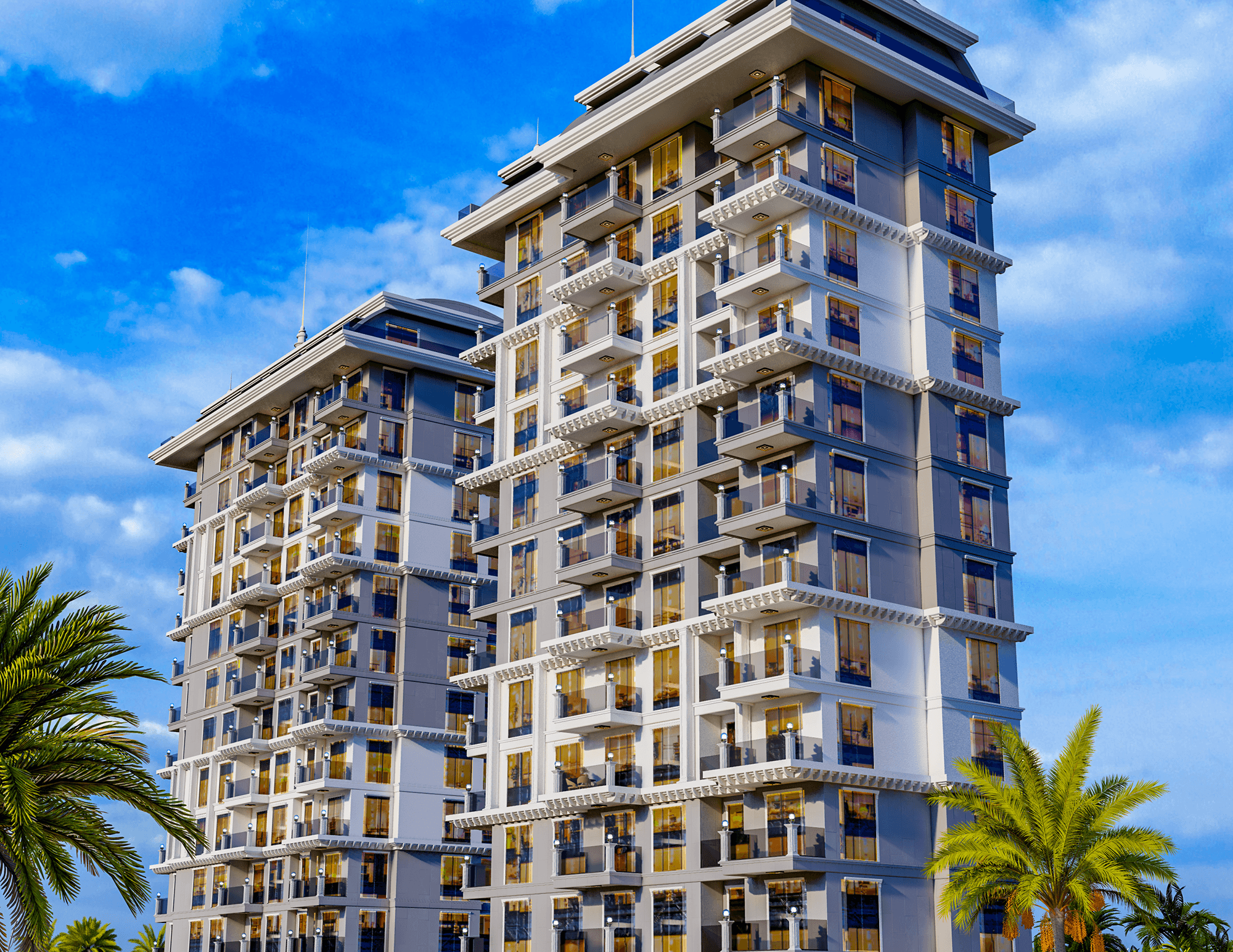 Luxuriöse 1+1 Gartenwohnung mit Meerblick, Alanya
