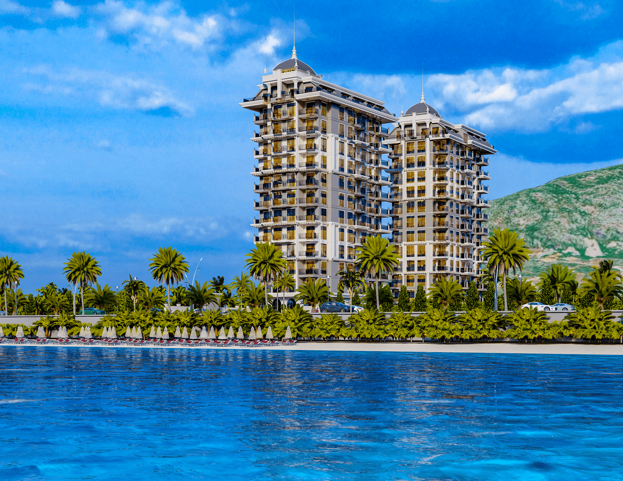 Luksus 3+1 Penthouse med Fantastisk Hav- og Borgudsigt i Mahmutlar, Alanya