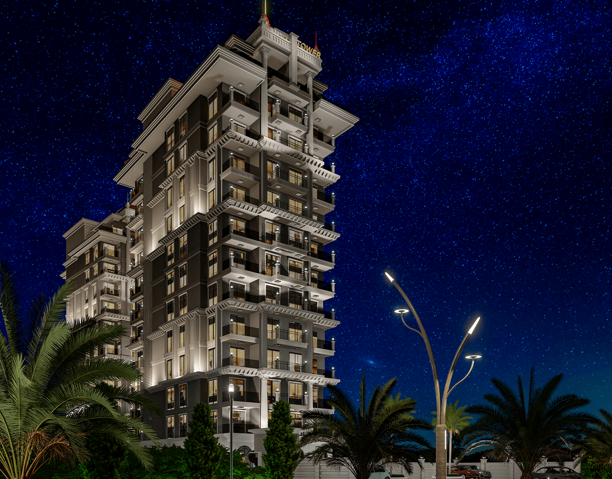 Luksus 3+1 Penthouse med Fantastisk Hav- og Borgudsigt i Mahmutlar, Alanya
