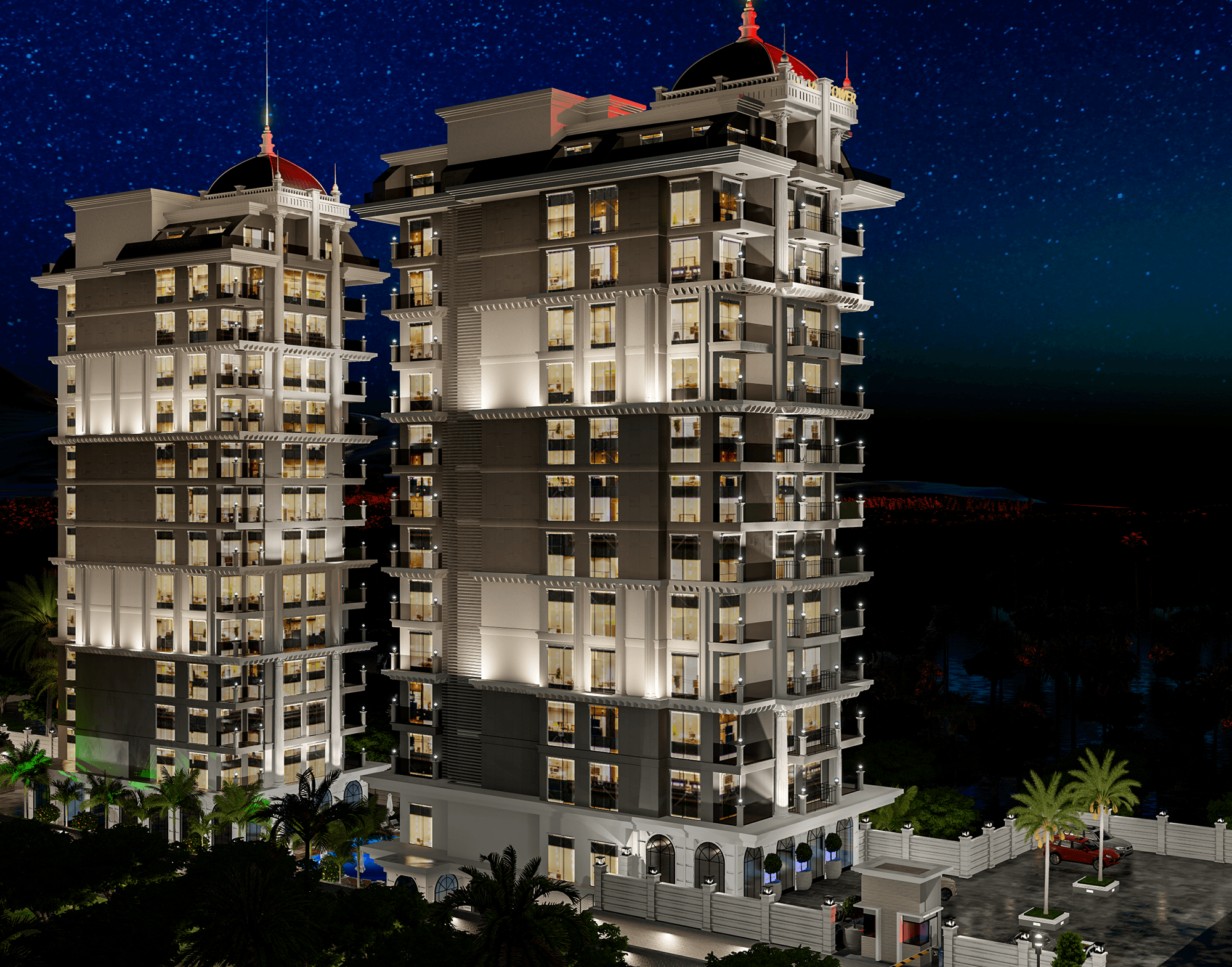 Luksus 3+1 Penthouse med Fantastisk Hav- og Borgudsigt i Mahmutlar, Alanya