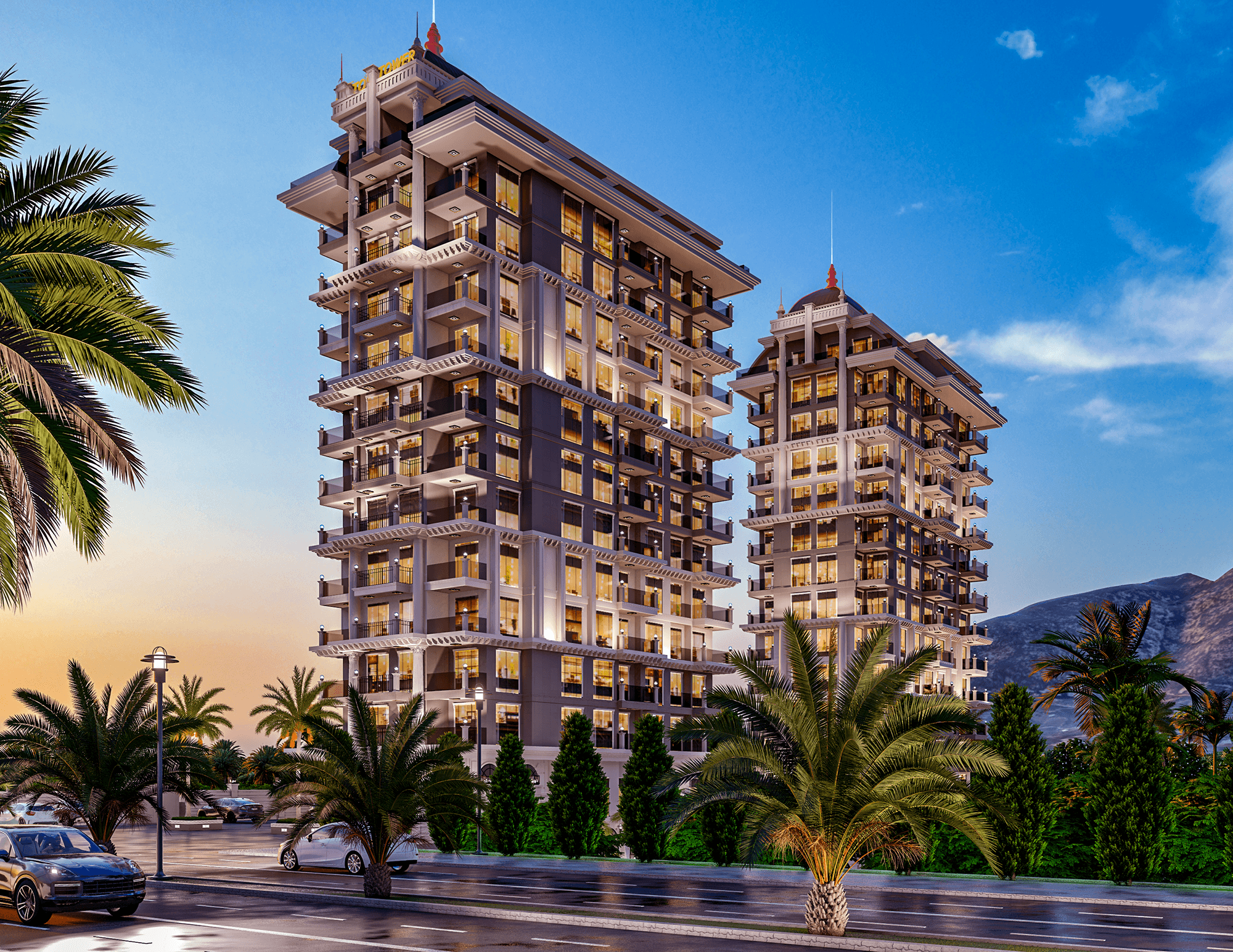 Luksus 3+1 Penthouse med Fantastisk Hav- og Borgudsigt i Mahmutlar, Alanya