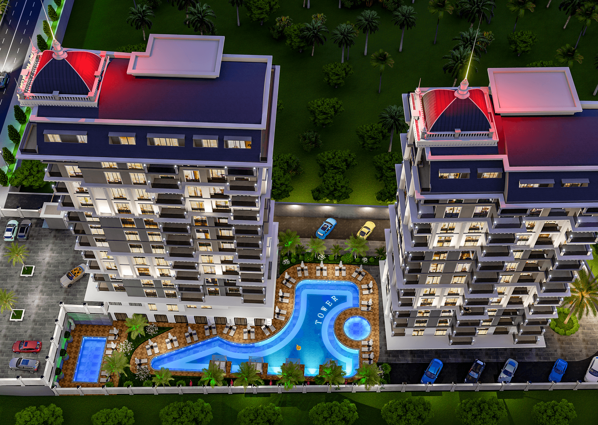 Luksus 3+1 Penthouse med Fantastisk Hav- og Borgudsigt i Mahmutlar, Alanya