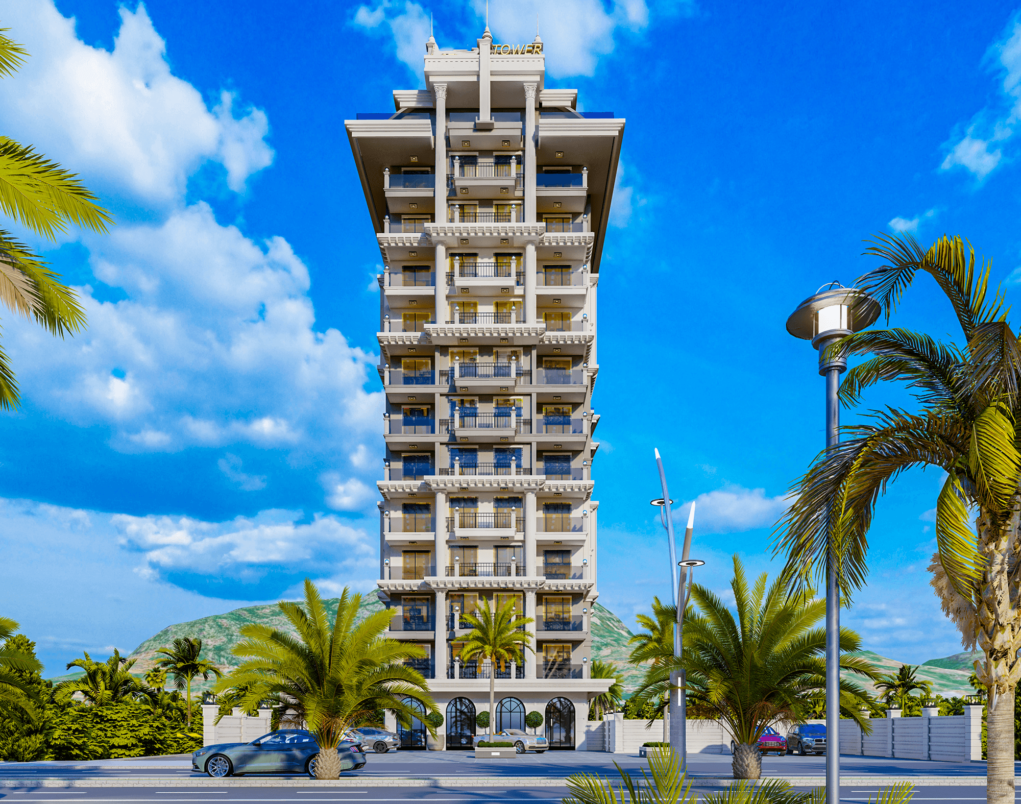 Luksus 3+1 Penthouse med Fantastisk Hav- og Borgudsigt i Mahmutlar, Alanya