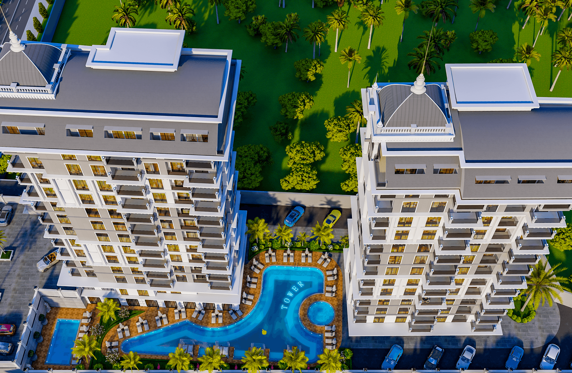 Luksus 3+1 Penthouse med Fantastisk Hav- og Borgudsigt i Mahmutlar, Alanya