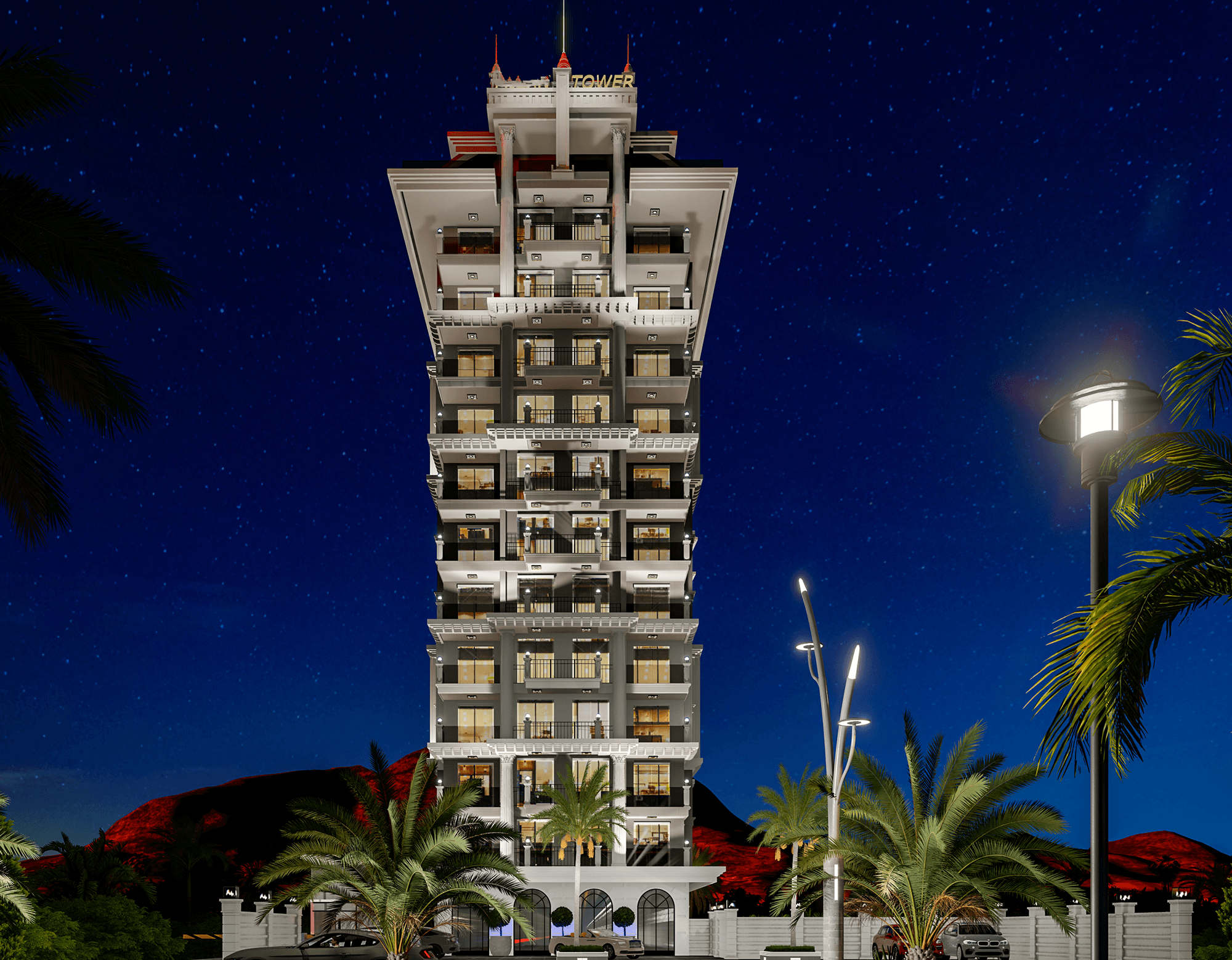 Luksus 3+1 Penthouse med Fantastisk Hav- og Borgudsigt i Mahmutlar, Alanya