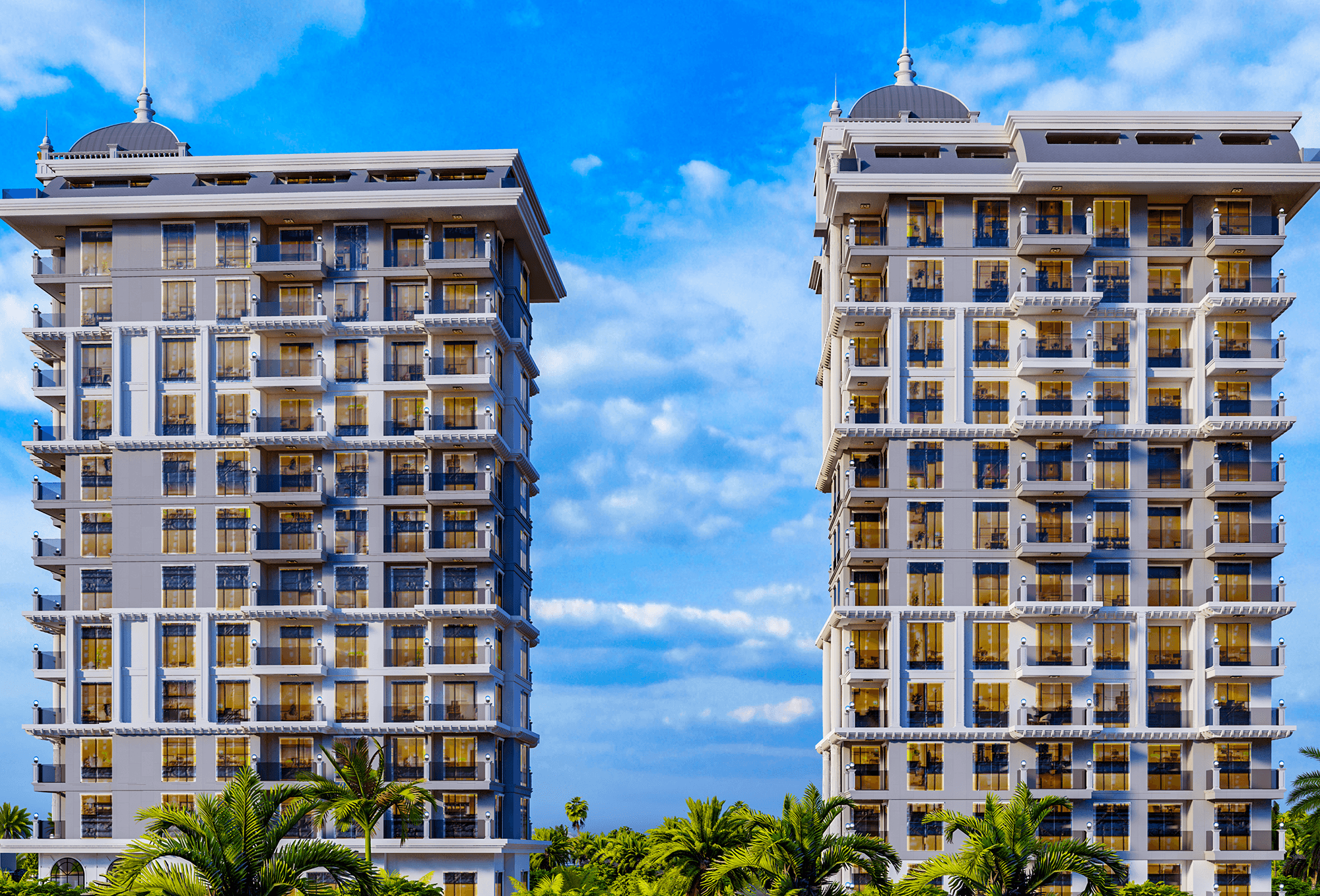Luksus 3+1 Penthouse med Fantastisk Hav- og Borgudsigt i Mahmutlar, Alanya