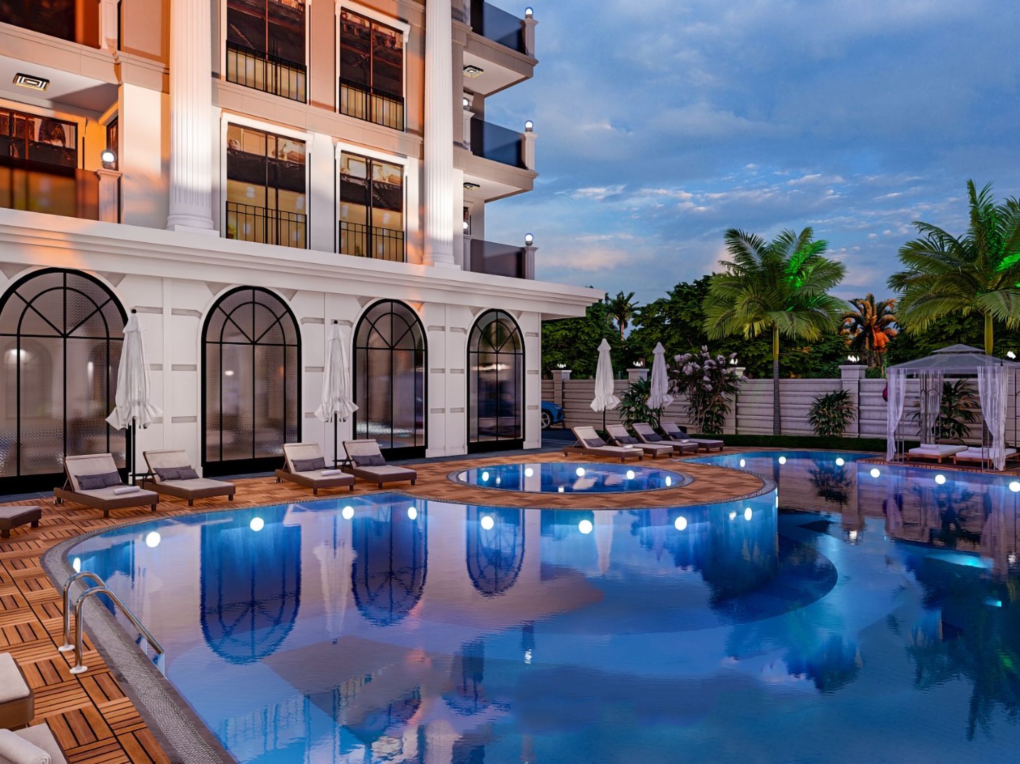 Luksus 3+1 Penthouse med Fantastisk Hav- og Borgudsigt i Mahmutlar, Alanya