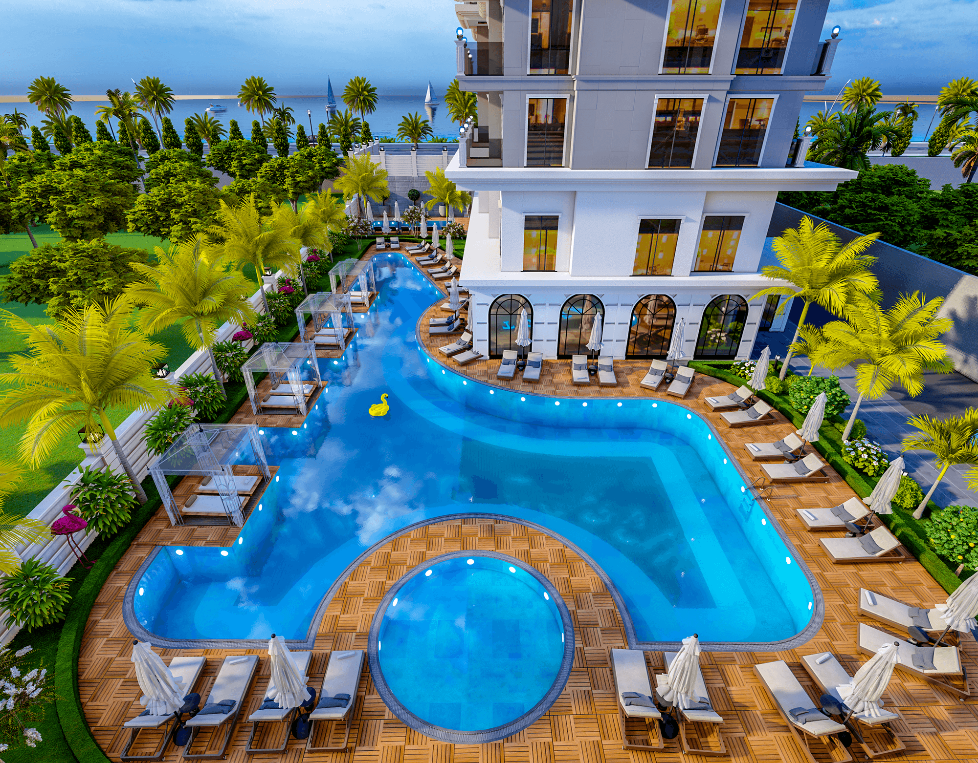 Luksus 3+1 Penthouse med Fantastisk Hav- og Borgudsigt i Mahmutlar, Alanya