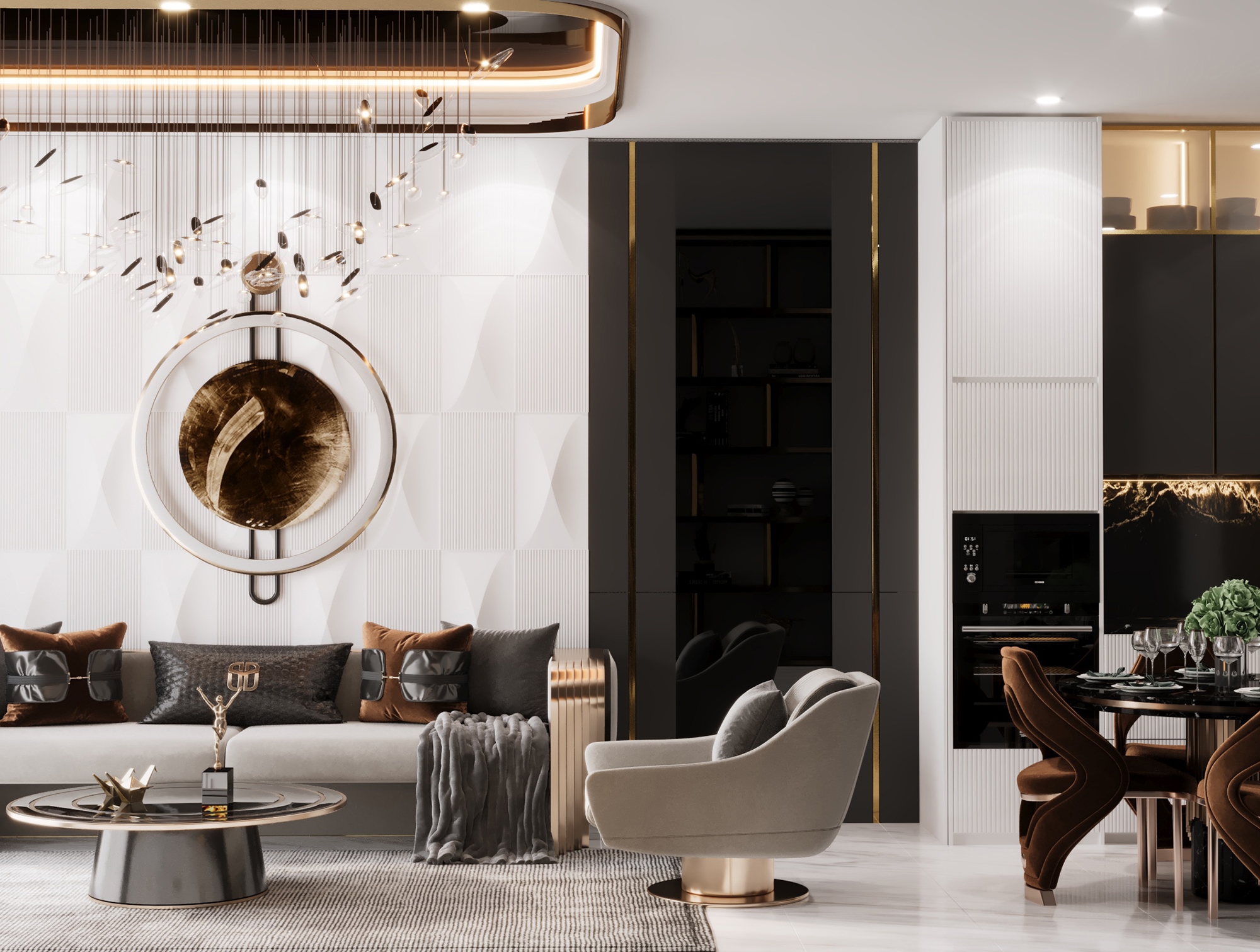 Luksus 3+1 Penthouse med Fantastisk Hav- og Borgudsigt i Mahmutlar, Alanya