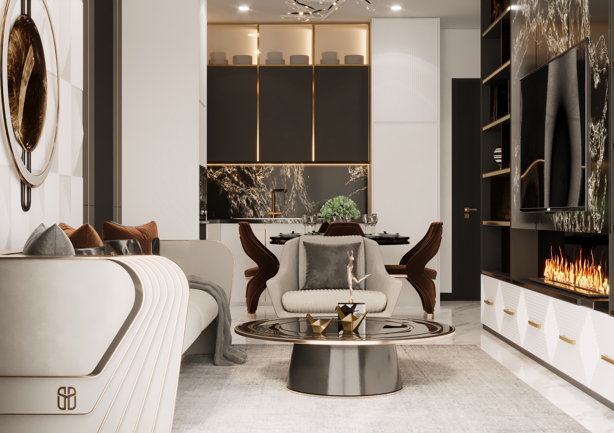 Luksus 3+1 Penthouse med Fantastisk Hav- og Borgudsigt i Mahmutlar, Alanya