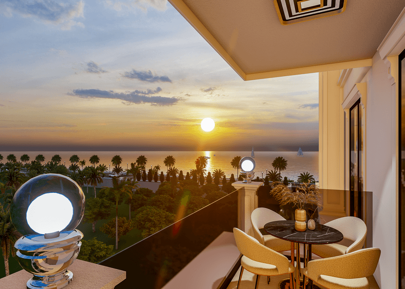 Luksus 3+1 Penthouse med Fantastisk Hav- og Borgudsigt i Mahmutlar, Alanya