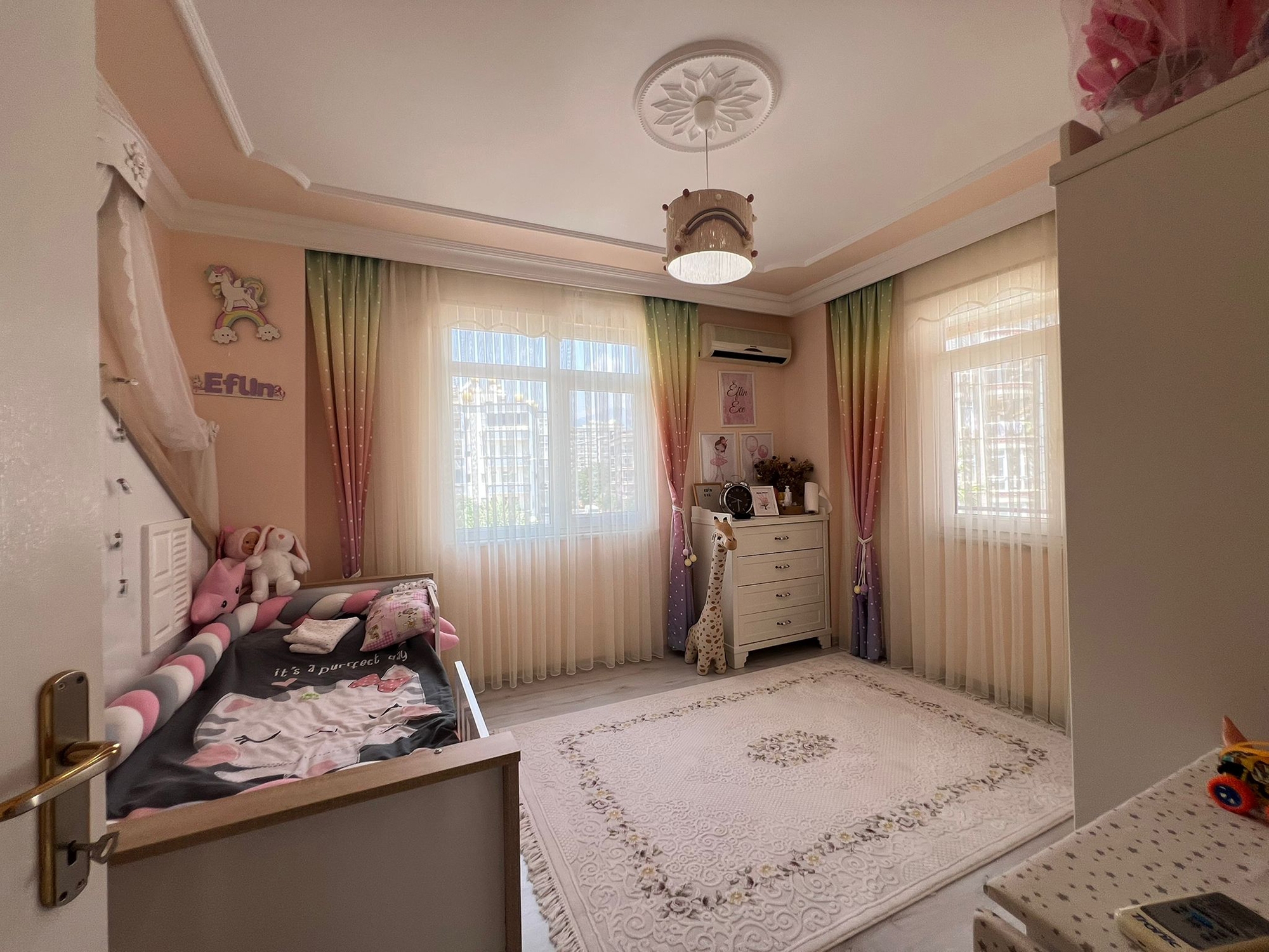 Spacious 3+1 Apartment with Mountain Views in Tosmur, Alanya