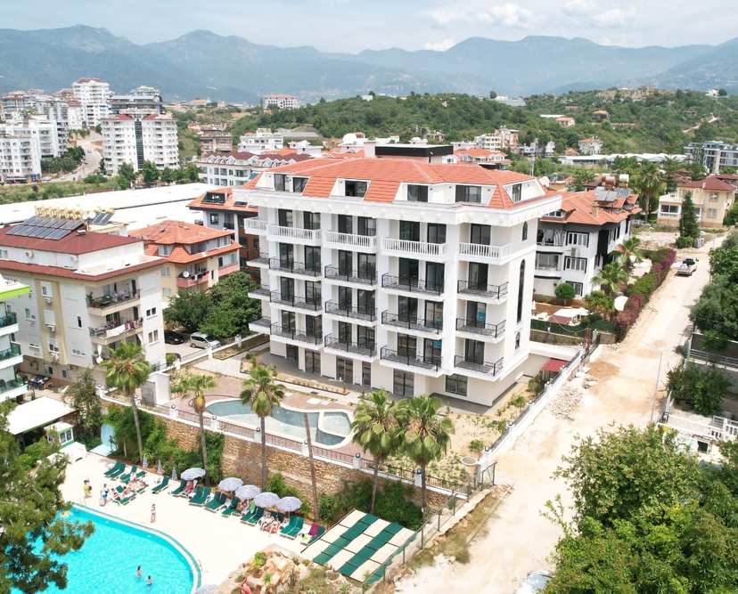 Luxuriöses 1+1 Apartment mit Bergblick in Kestel, Alanya
