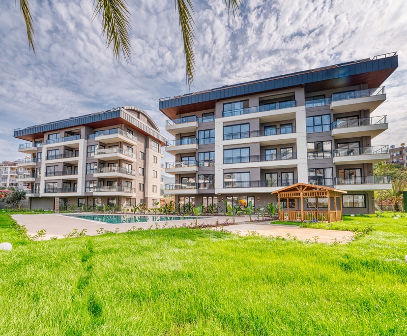 Moderne 2+1 Lejlighed med Bjergudsigt i Alanya - Oba