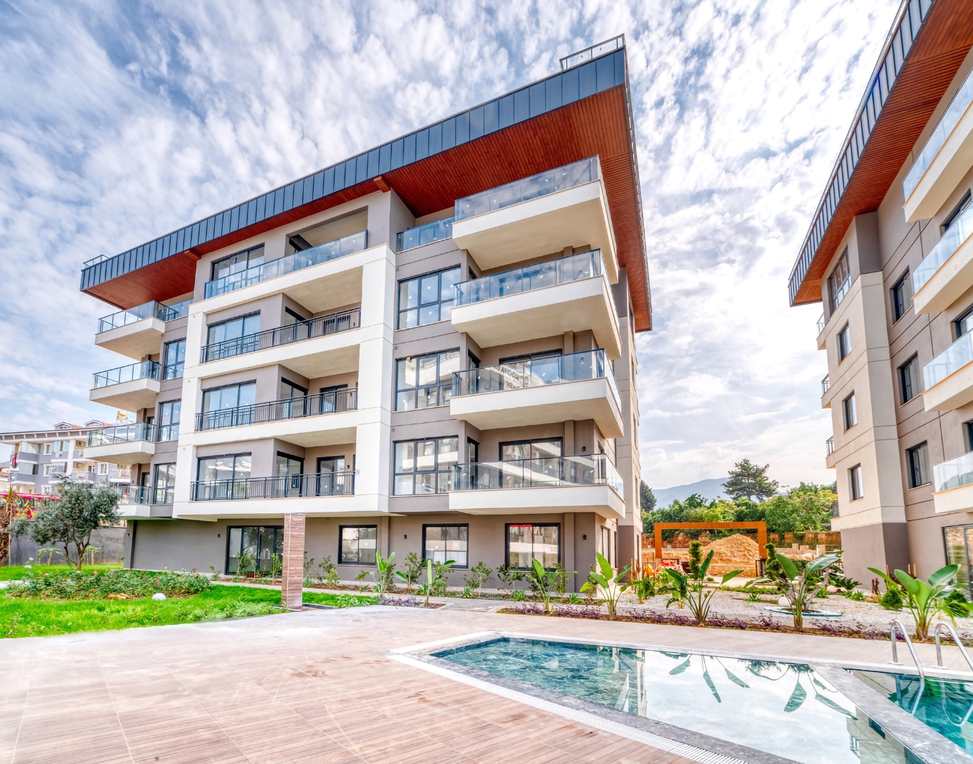 Moderne 2+1 Lejlighed med Bjergudsigt i Alanya - Oba