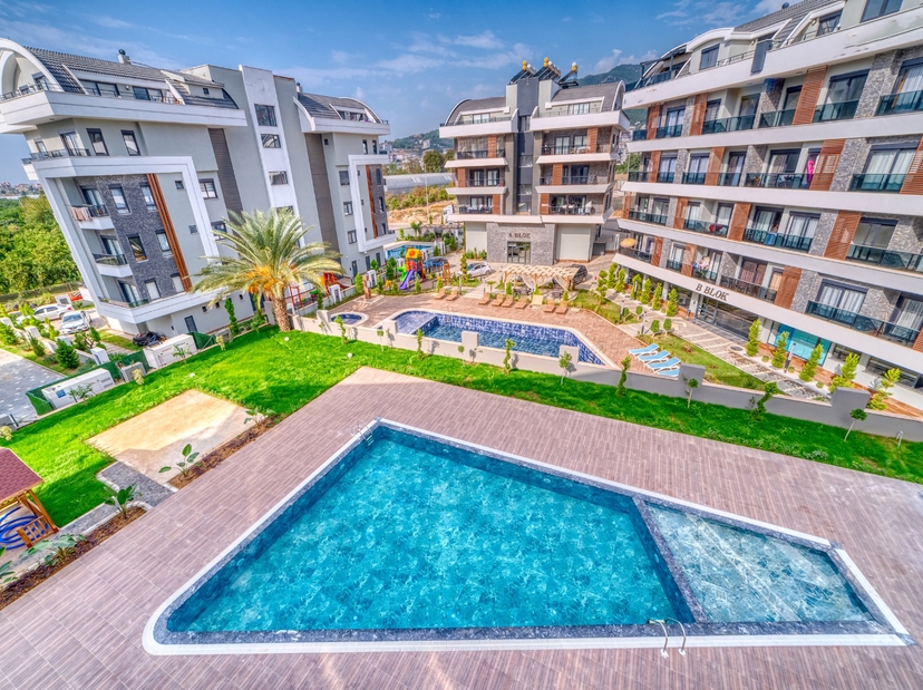 Moderne 2+1 Lejlighed med Bjergudsigt i Alanya - Oba