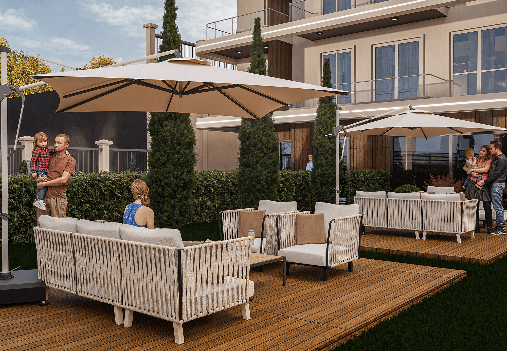 Luksuriøs 3+1 Hageleilighet i Alanya-OBA med Fjellutsikt