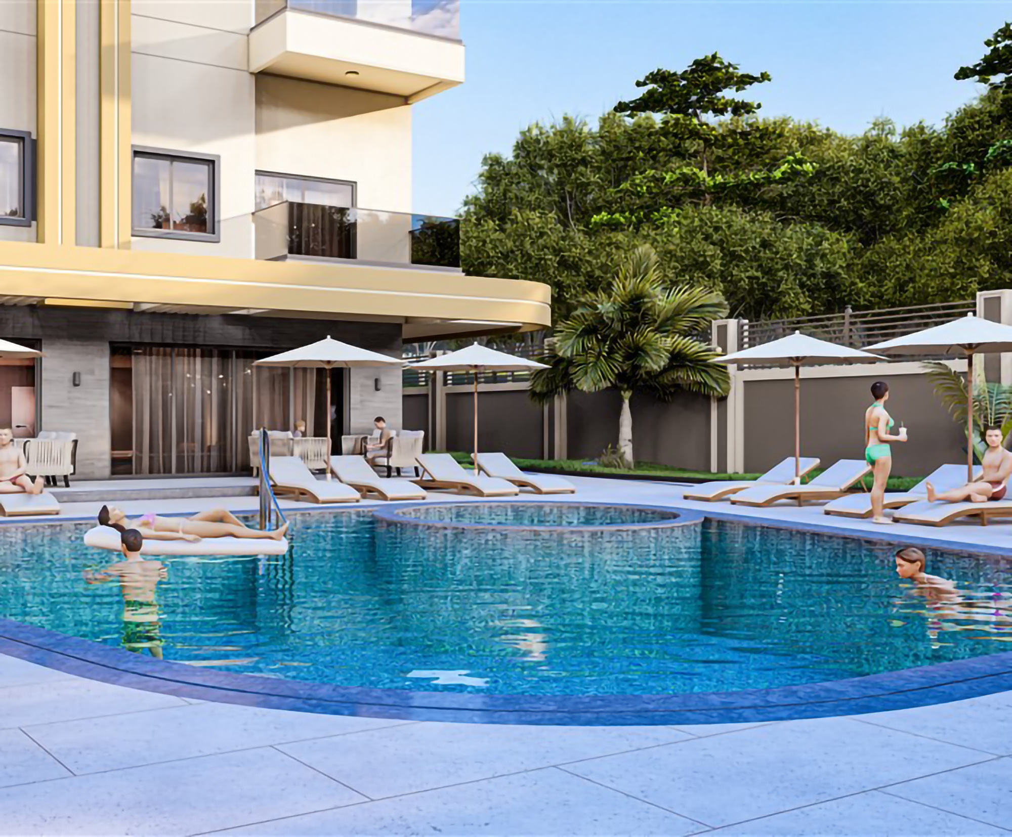 Luxury 2+1 Apartment with Pool and Fitness Facilities in Mahmutlar, Alanya