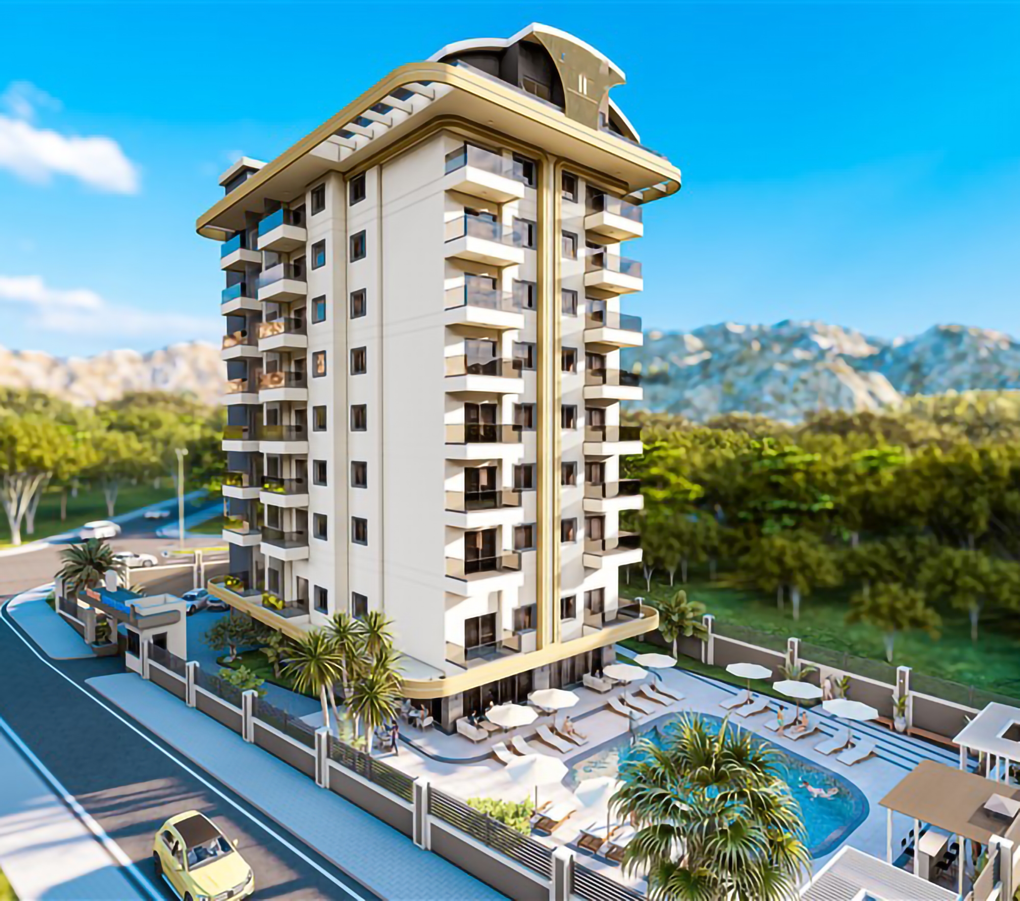 Luxurious 2+1 Penthouse with Mountain View, Alanya