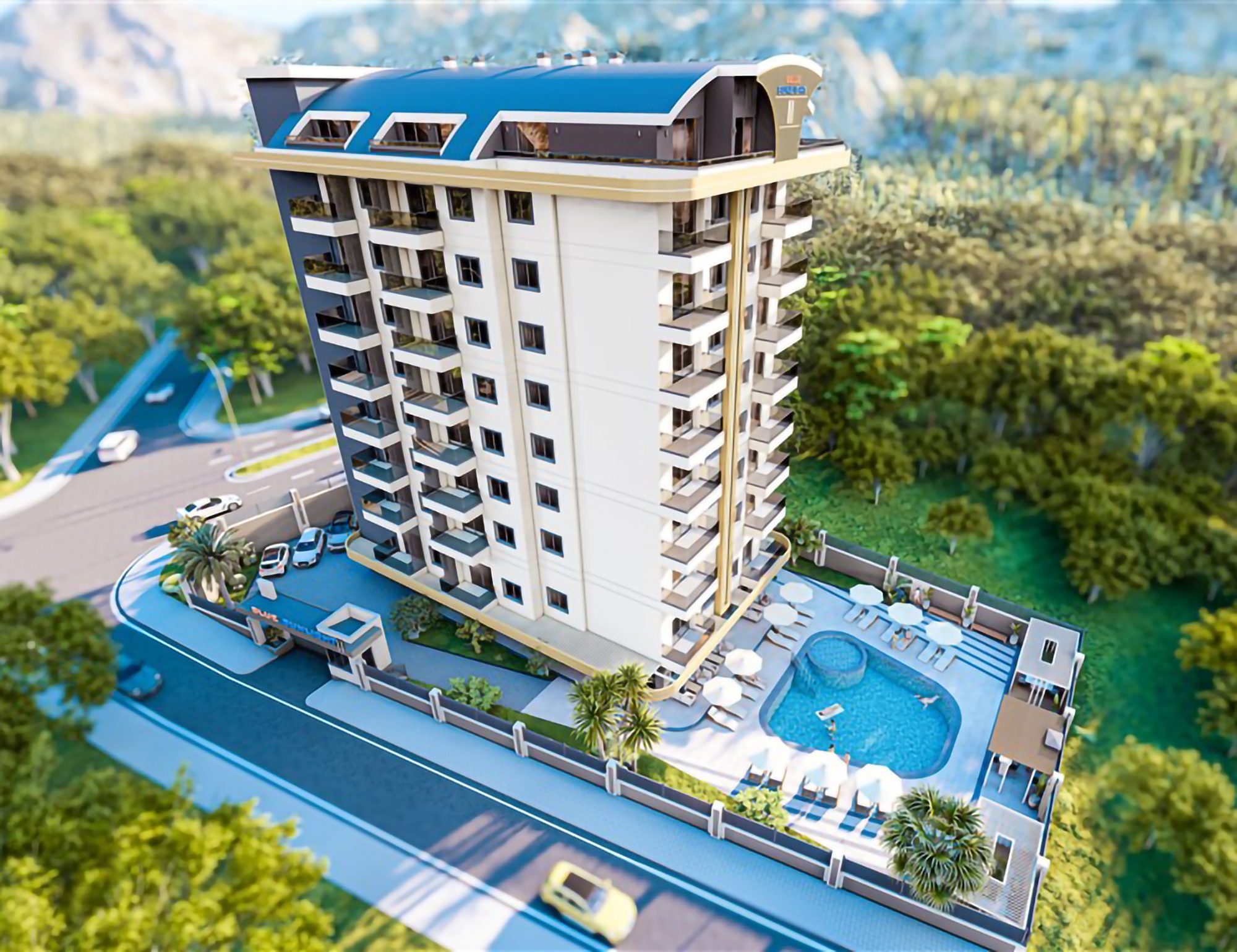 Luxurious 2+1 Penthouse with Mountain View, Alanya