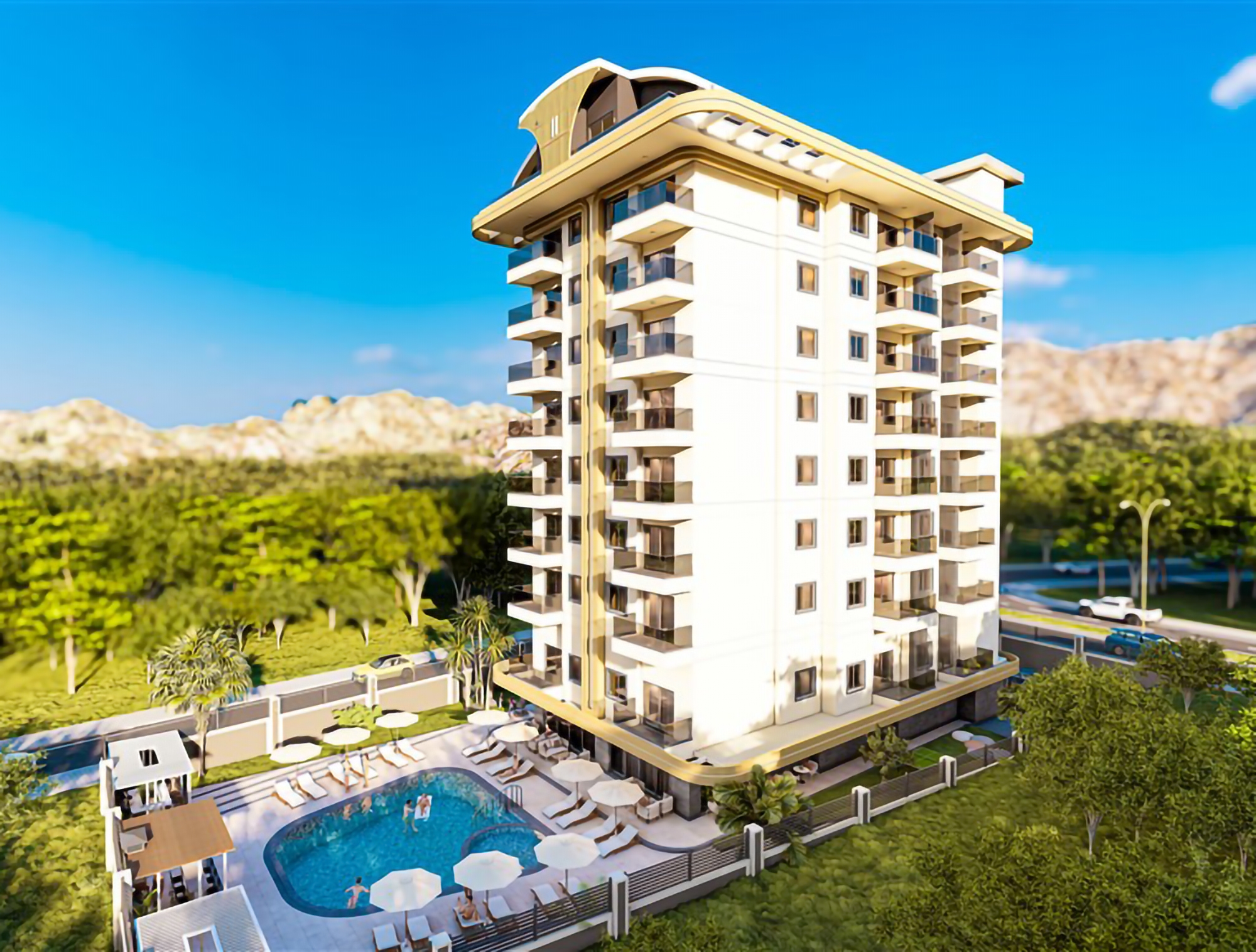 Luxurious 2+1 Penthouse with Mountain View, Alanya
