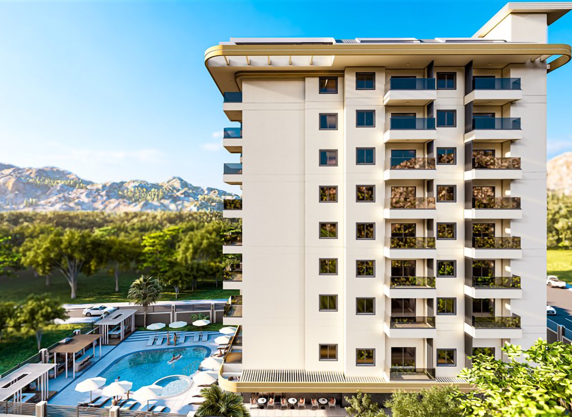 Luxurious 2+1 Penthouse with Mountain View, Alanya