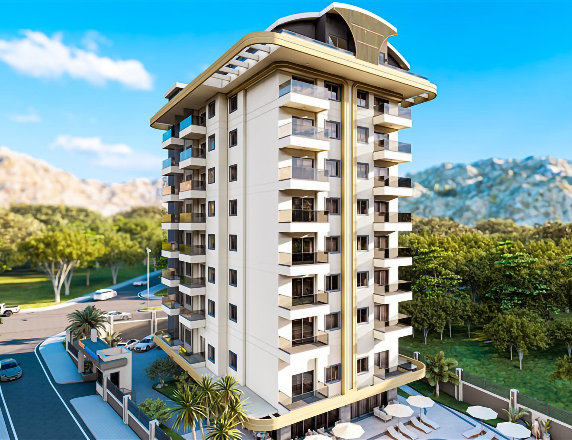Luxurious 2+1 Penthouse with Mountain View, Alanya